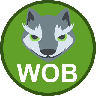 Tippfoot-Teamabzeichen WOB mit Wolf-Symbol