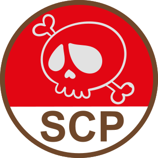 Tippfoot-Teamabzeichen SCP mit Totenkopf-Symbol